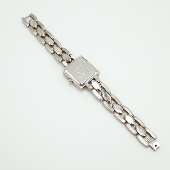 Vintage Guess Womens Square Watch 21mm Black Dial 5.25" Bracelet w New Battery - Picture 9 of 10